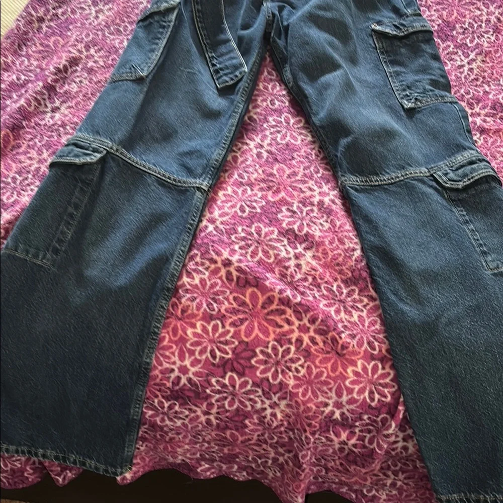 Zara Blue Flare & Wide Leg Jeans - Picture 2 of 3
